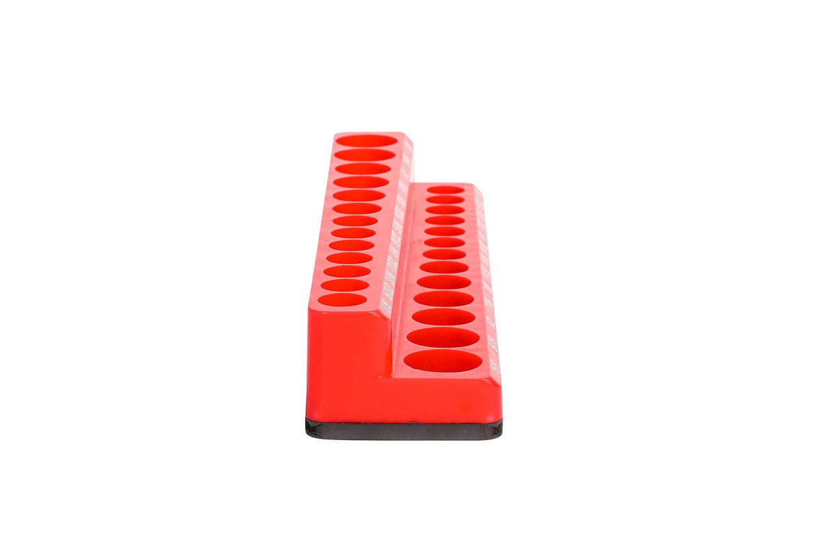 ARES 70232 - 26-Piece 1/4" Red SAE Magnetic Socket Holder