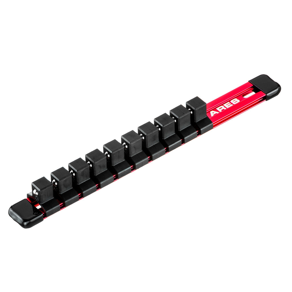 ARES 70342 - 1/2" Drive Red 9.84" Socket Rail