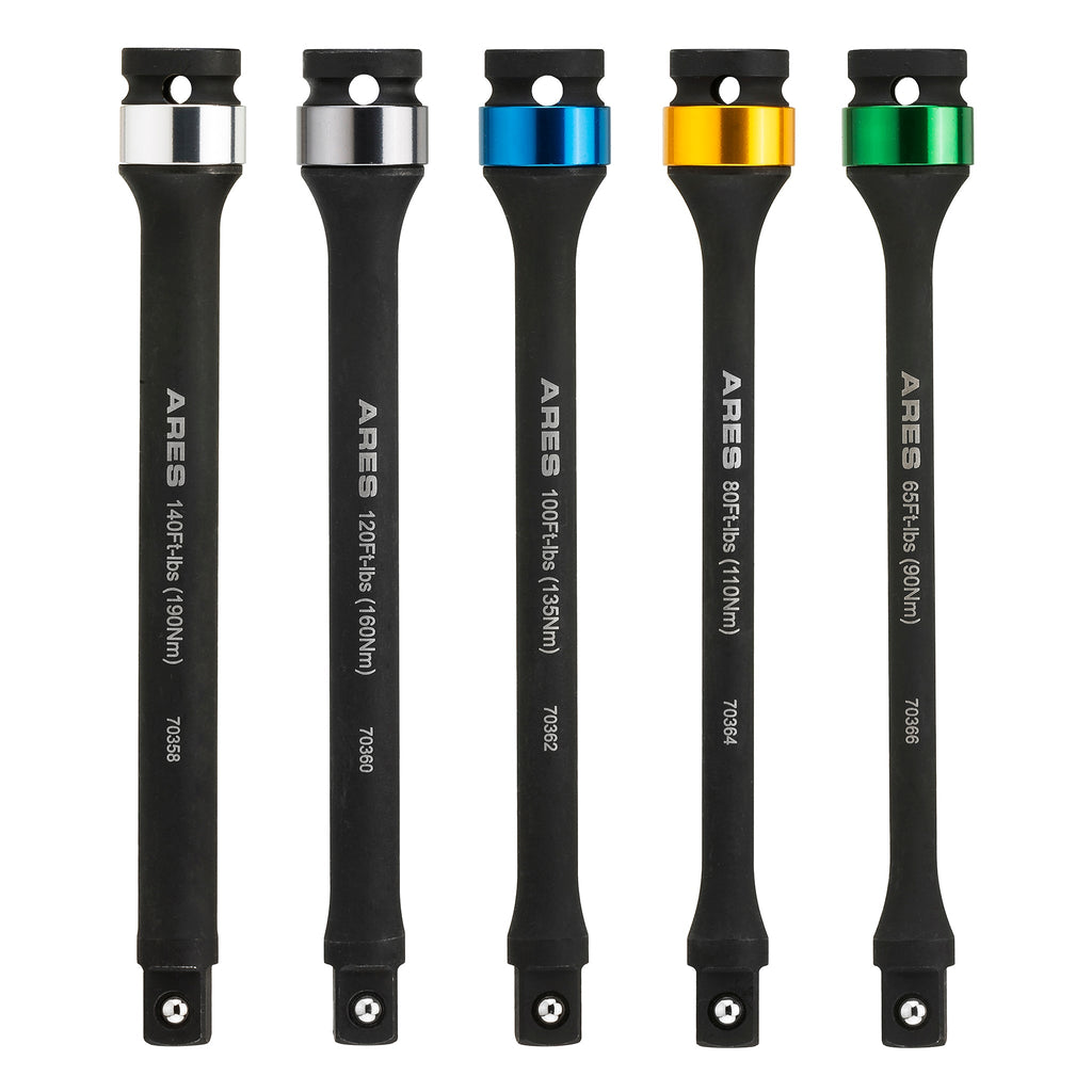 ARES 70367 - Torque Limiting Extension Bar Set
