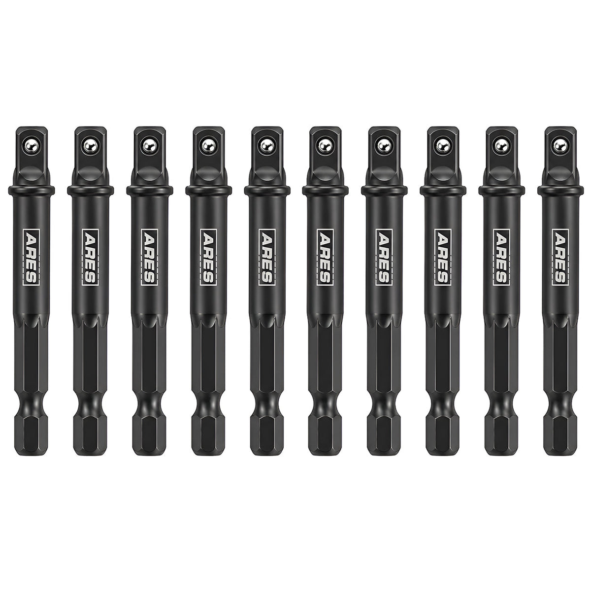 ARES 70384 - 10-Piece 1/4-Inch Drive 3-Inch Impact Grade Socket Adapter Set