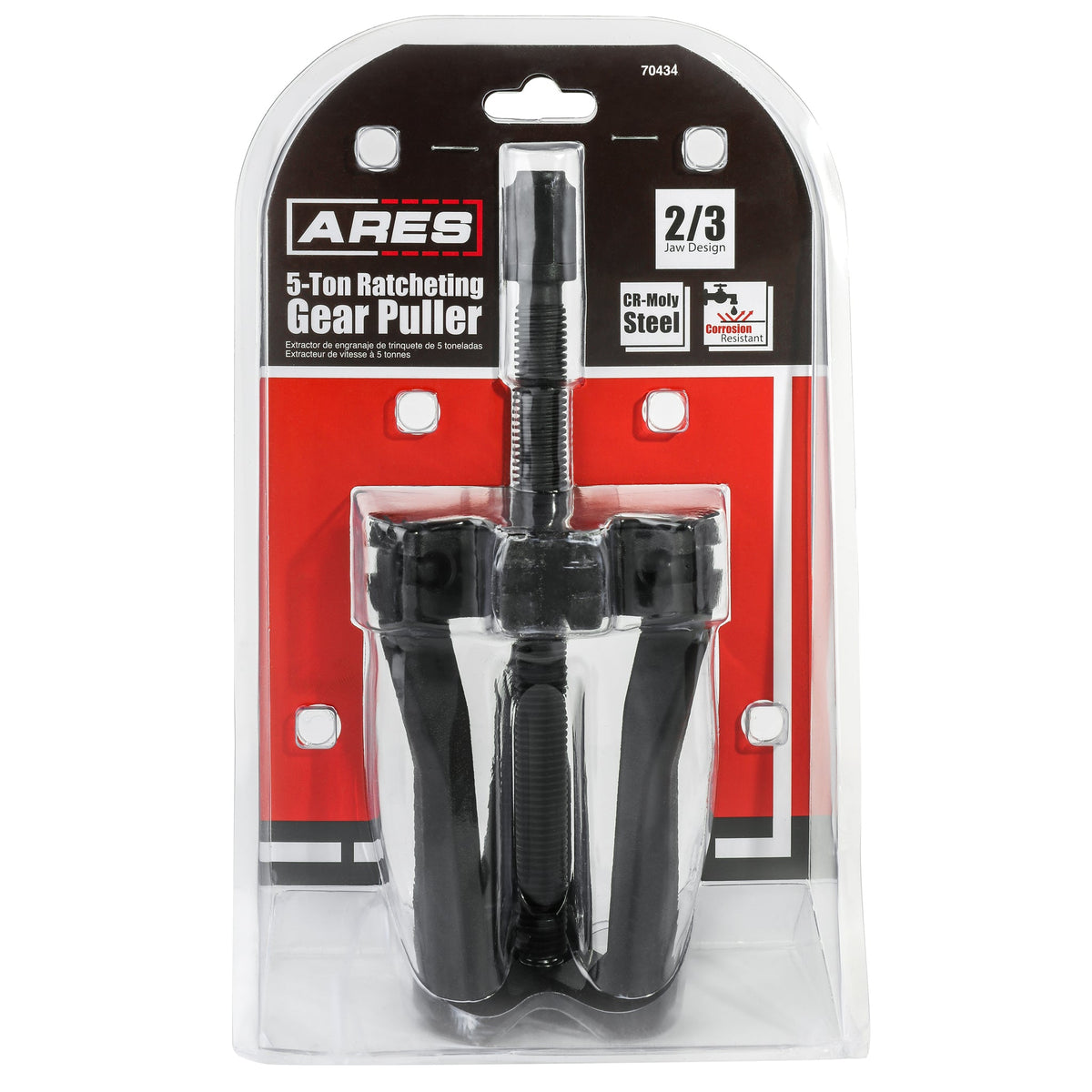 ARES 70434 - 2/3 Jaw 5-Ton Ratcheting Gear Puller