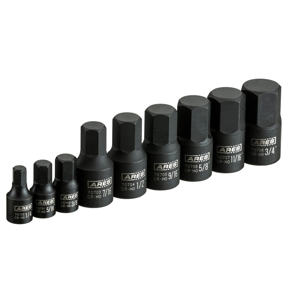 ARES 70496 - 9-Piece SAE Impact Hex Driver Set