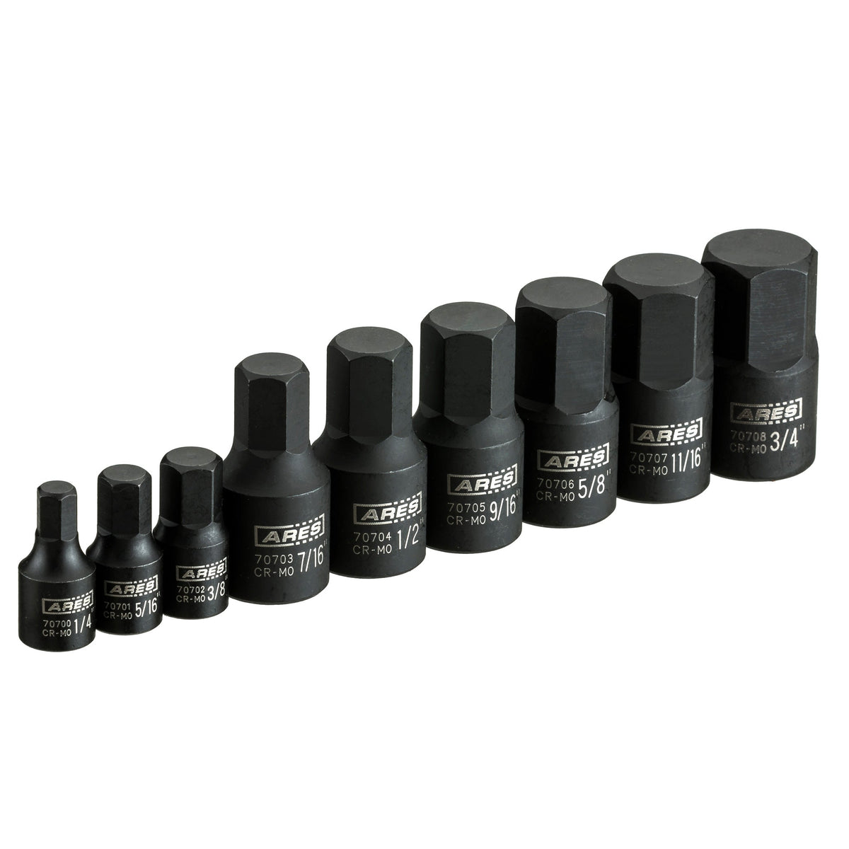 ARES 70496 - 9-Piece SAE Impact Hex Driver Set