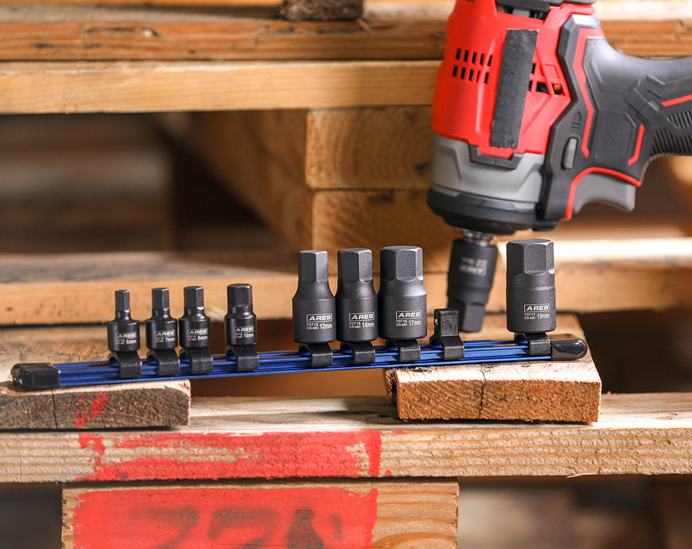 ARES 70497 - 9-Piece Metric Impact Hex Driver Set