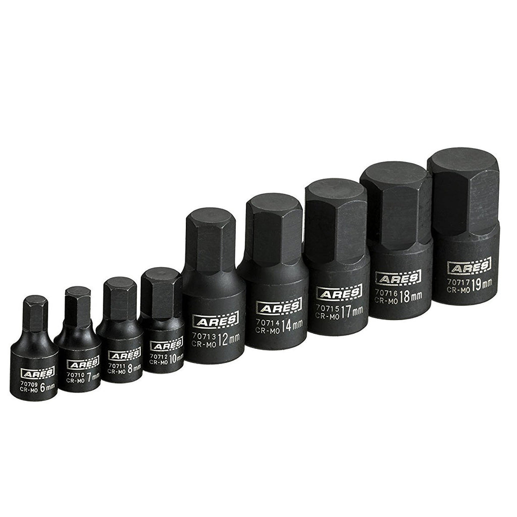 ARES 70497 - 9-Piece Metric Impact Hex Driver Set