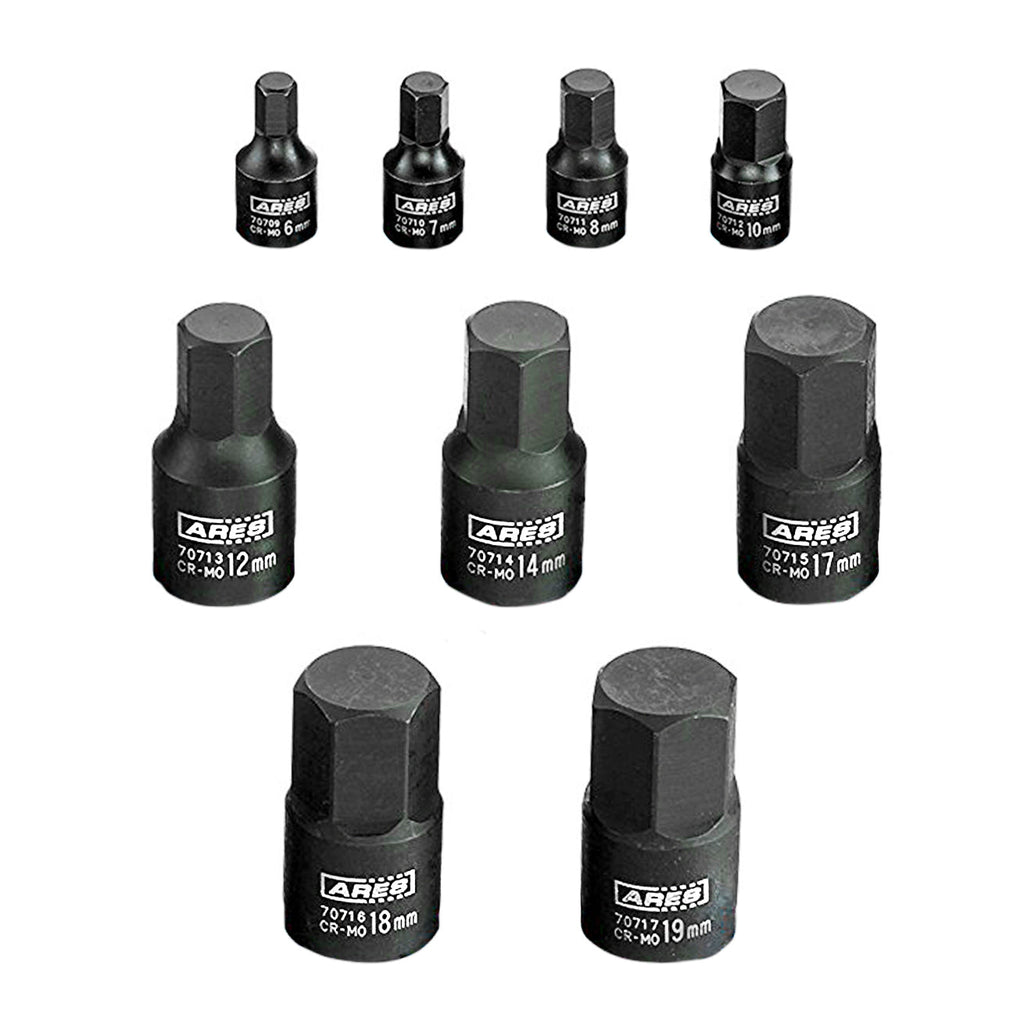 ARES 70497 - 9-Piece Metric Impact Hex Driver Set