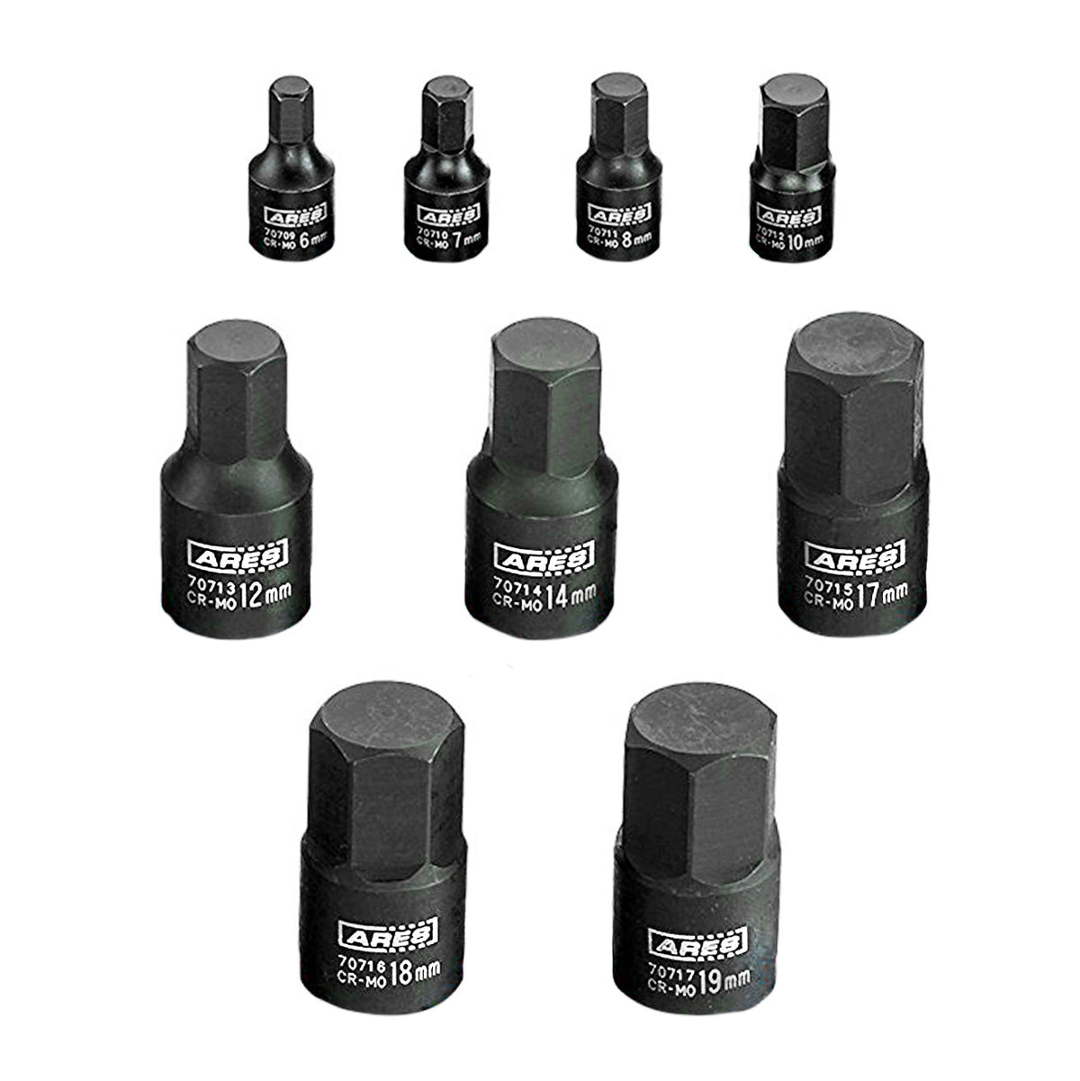 ARES 70497 - 9-Piece Metric Impact Hex Driver Set