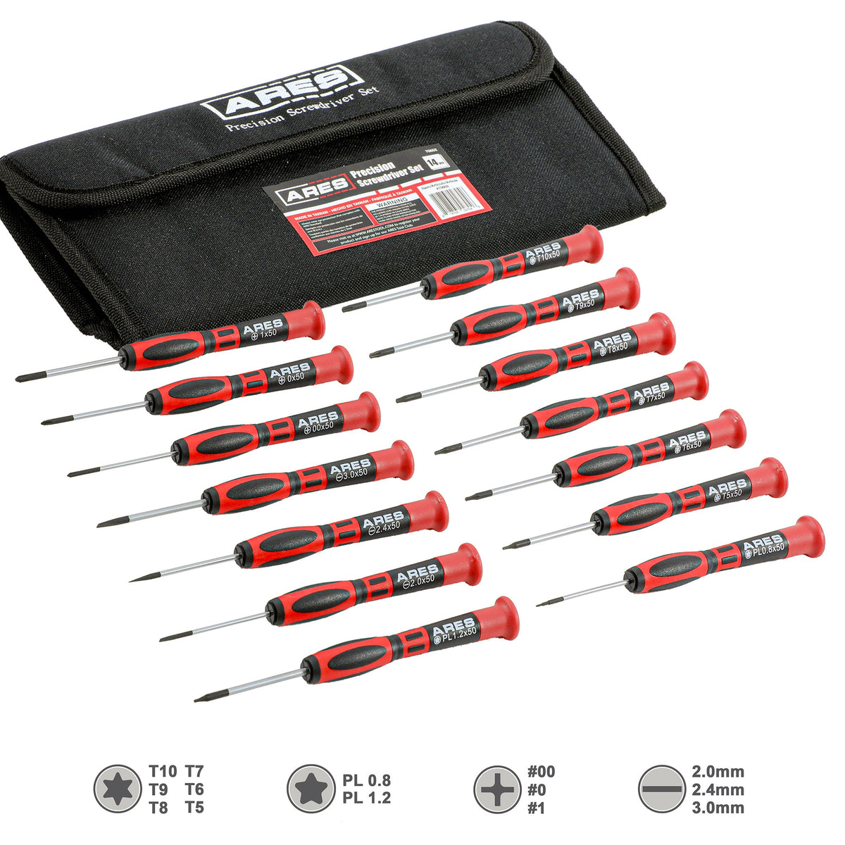 ARES 70602 - 14-Piece Precision Screwdriver Set