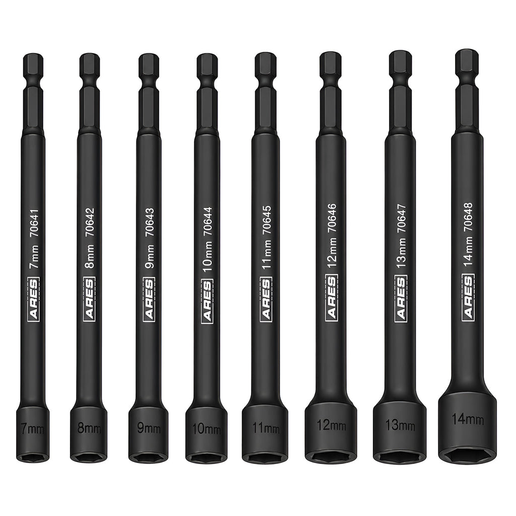 ARES 70640 - 8-Piece Metric Magnetic Impact Nut Driver Set
