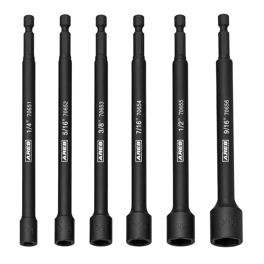 ARES 70650 - 6-Piece SAE Magnetic Impact Nut Driver Set