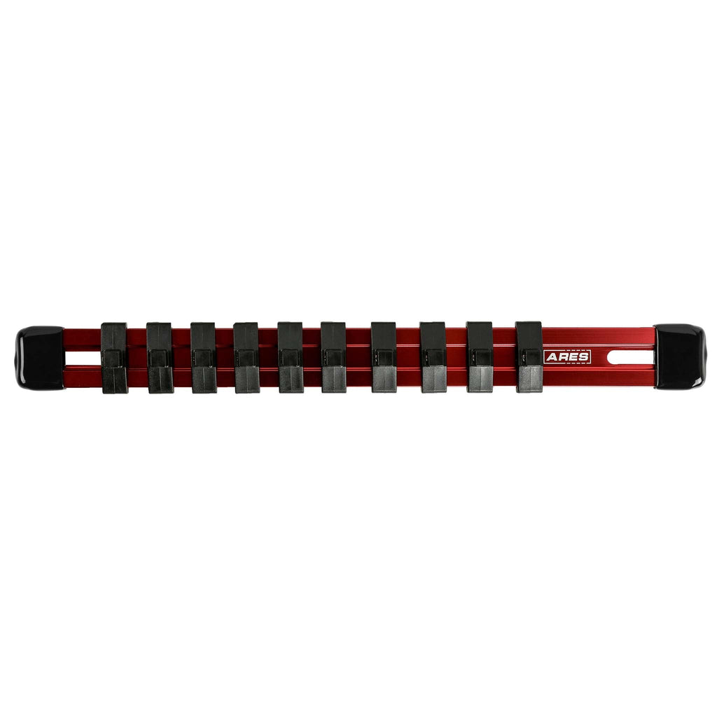 ARES 60075 - 1/4-Inch Red Black 9.84-Inch Socket Organizer