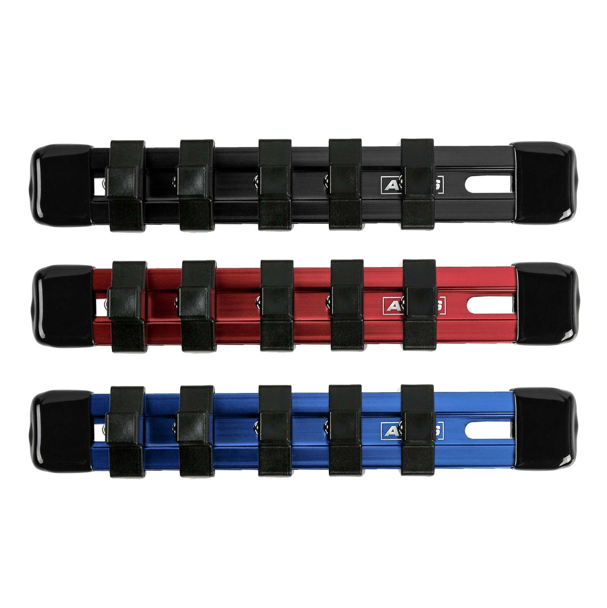 ARES 60066 - 3-Piece 3/8-Inch Drive 6-Inch Aluminum Socket Rail Set