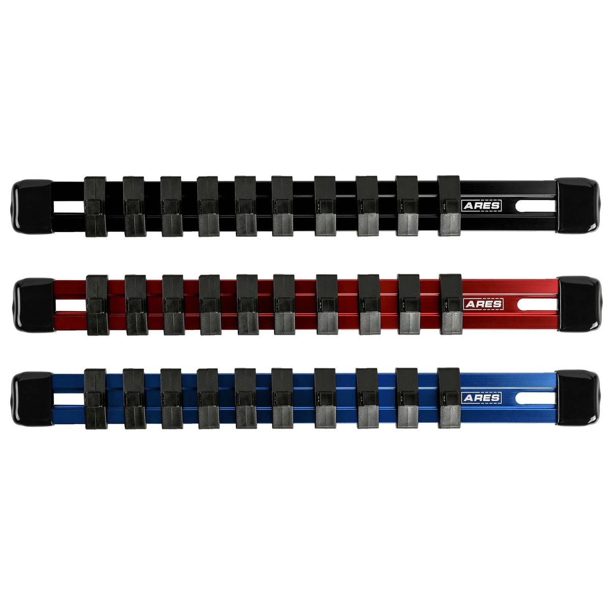 ARES 60077 - 3-Piece 1/4-Inch Drive 9.84-Inch Aluminum Socket Rail Set