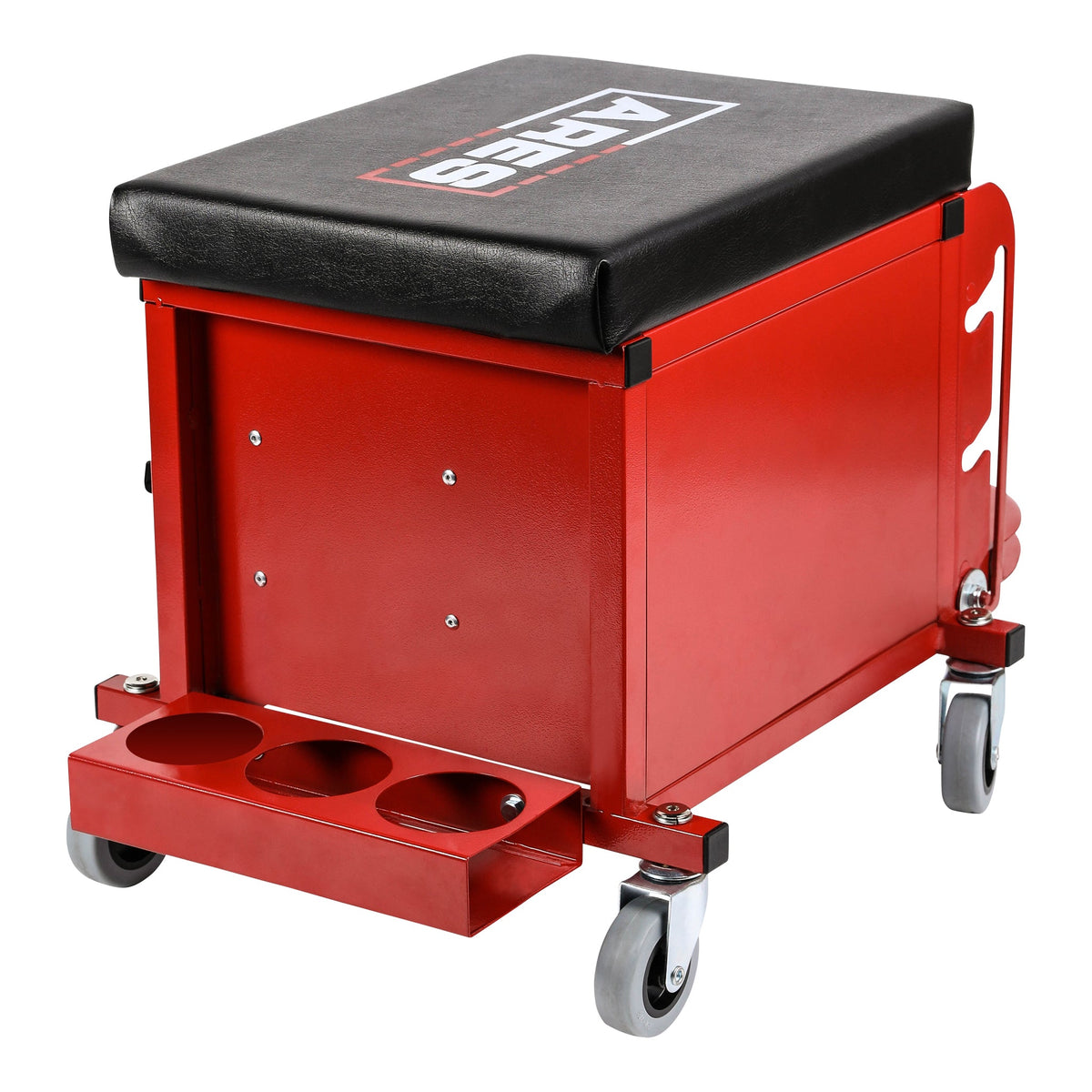 ARES 62042 - Red Heavy Duty Rolling Shop Stool