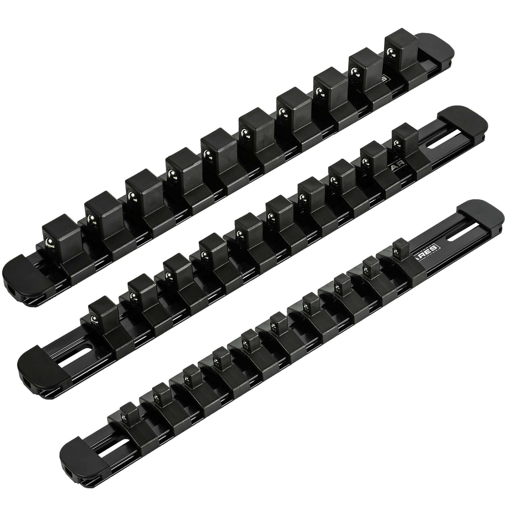 ARES 60108 - 3-Piece Black 9.84-Inch Aluminum Socket Rail Set with Locking End Caps