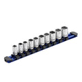 ARES 60098 - 1/4-Inch Drive Blue 9.84-Inch Socket Rail with Locking End Caps