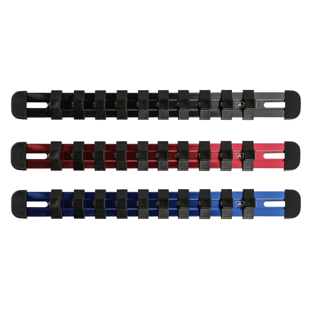 ARES 60103 - 3-Piece 3/8-Inch Drive 9.84-Inch Aluminum Socket Rail Set with Locking End Caps