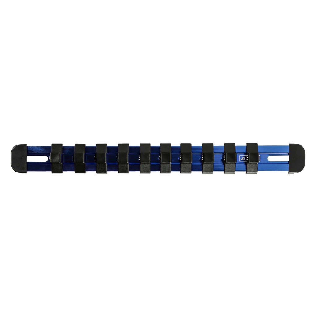 ARES 60102 - 3/8-Inch Drive Blue 9.84-Inch Socket Rail with Locking End Caps